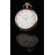 Elegant Tavannes Solid Silver Pocket Watch. 1920. Contrasting and Functioning