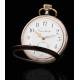 Elegant Tavannes Solid Silver Pocket Watch. 1920. Contrasting and Functioning