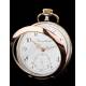 Elegante Reloj de Bolsillo Tavannes de Plata Maciza. 1920. Contrastado y Funcionando