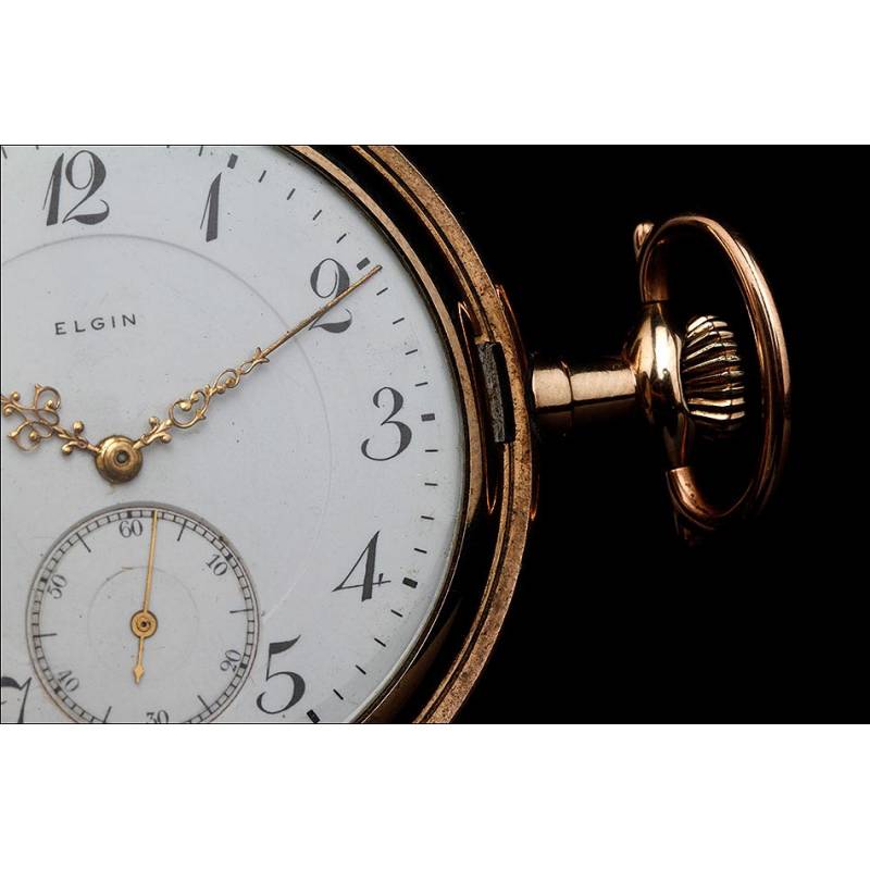 Elgin gold sales pocket watch 1920