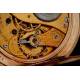 Precioso Reloj de Bolsillo Elgin Chapado en Oro, Funcionando Muy Bien. EEUU, Circa 1920