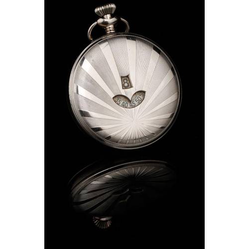 Attractive Digital Pocket Watch in working order. Switzerland, Circa 1915