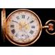 Antiguo Reloj de Bolsillo Ginebrino Jacot & Cie en Oro de 18 K. Suiza, Circa 1900