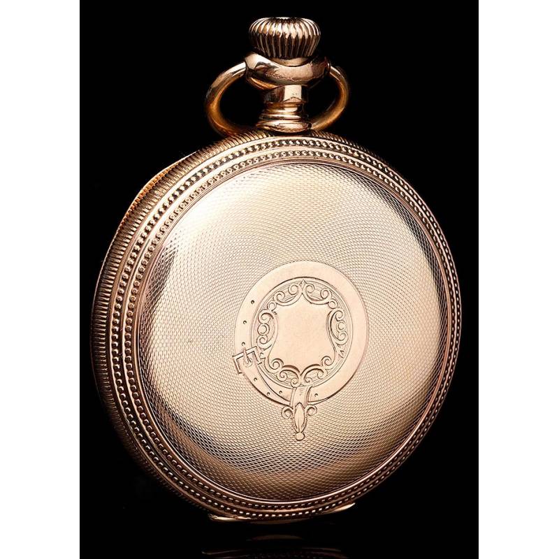 Antiguo Reloj de Bolsillo Waltham de Oro Macizo de Unidos, 1899