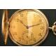 Bonito reloj de bolsillo en oro macizo de 14K. 15 rubíes
