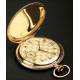 Reloj de bolsillo chapado en oro, estilo Art Decó