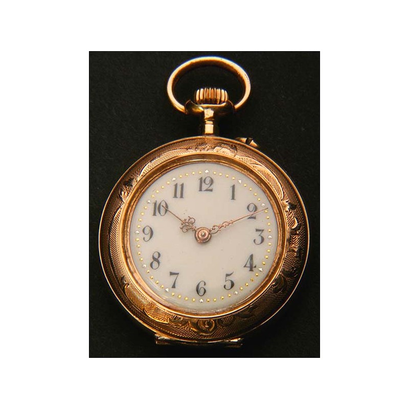 Reloj de bolsillo en Oro macizo de 14K. 29 mm