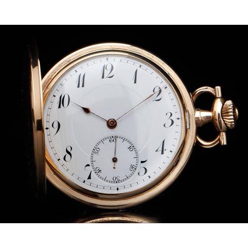 Elegante Reloj de Oro Macizo de 14k en Funcionamiento. Suiza, Circa 1920