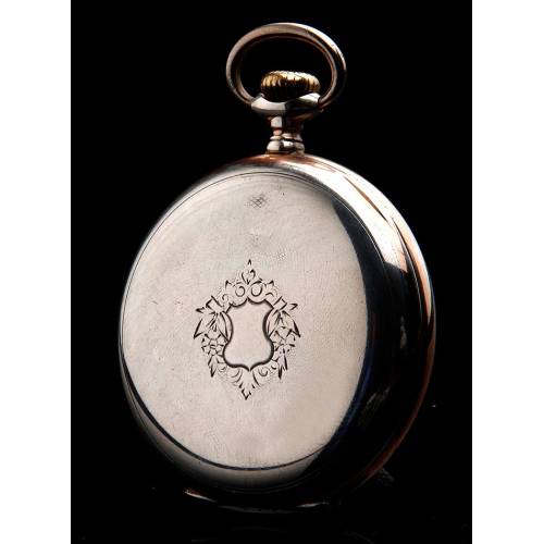 Beautiful Longines Solid Silver Pocket Watch. Working. Switzerland, 1920