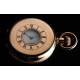 Handsome Waltham Gold Plated Semi-Hunter Type Clock. England-USA, 1908