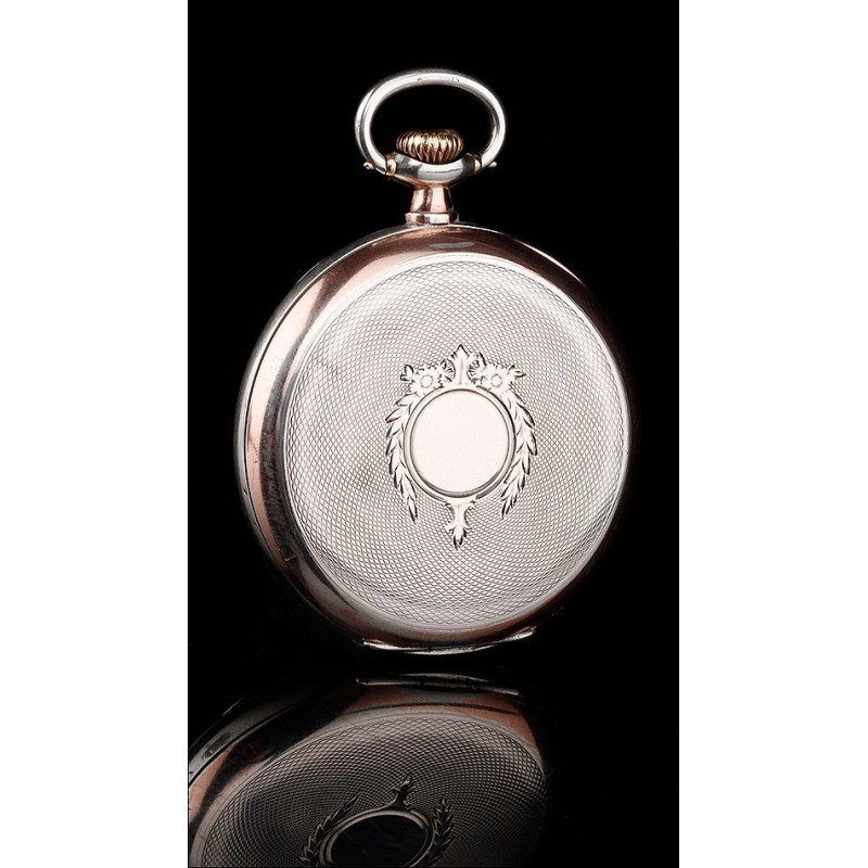 Antique Omega Silver Pocket Watch in Very Good Condition. Switzerland, 1925