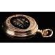 Fantástico Reloj de Bolsillo de Oro Macizo de 18K Decorado con Diamantes. Suiza, Circa 1900
