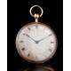 Precioso Reloj de Bolsillo de Oro de 18K con Sonería a Cuartos. Francia, Circa 1830
