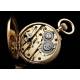 Antiguo Reloj de Señora en Oro Macizo de 14 K. Suiza, Circa 1910