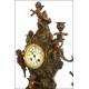 Spectacular French pendulum clock with cherubs. XIX Century