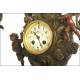 Spectacular French pendulum clock with cherubs. XIX Century