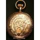 Beautiful pocket watch in solid gold. Three covers. 1888