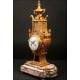 French clock with pendulum in the form of a lyre. 1870