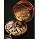 Reloj de bolsillo en oro macizo. 1898. Tres tapas. 51 mm