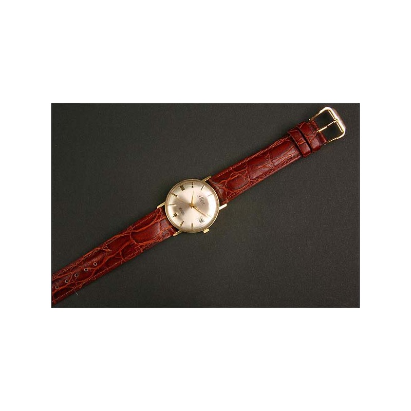 Leca Wristwatch. 1965. 14K gold. Automatic