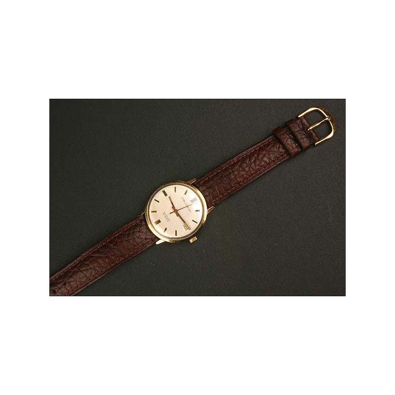 Bucherer Wristwatch. 1965. 14K gold. Automatic