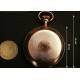Magnificent pocket watch in solid gold. Signed. Three covers. 1884