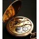 Swiss picaresque pocket watch in solid gold. 1910. Catalogued