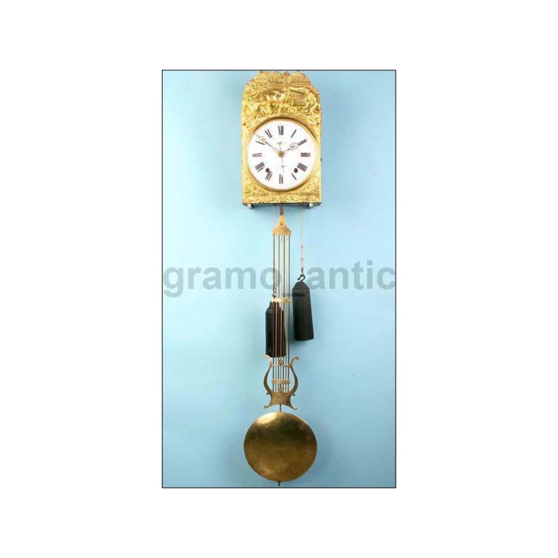 Antiguo reloj Morez con calendario. Firmado. 1880