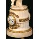 Excelente reloj de sobremesa. 1855. Discóbolo de Mirón