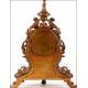 Antique French clock in patinated bronze + harness. 1870