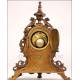 Antique French clock in patinated bronze + harness. 1870
