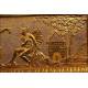 Antique French gilt bronze clock. 1850. Allegory of music