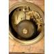 Antique French bronze and marble antique clock. Signed. c. 1850