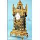 Rare antique Neo-Gothic clock. 1850