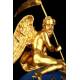 Rare gilt bronze clock. The Angel of Time. 1850-1890.