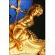 Rare gilt bronze clock. The Angel of Time. 1850-1890.