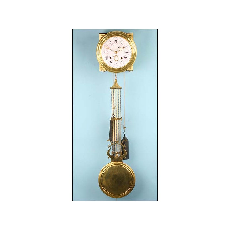 Antique Morez clock with calendar. Signed. 1880
