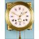 Antiguo reloj Morez con calendario. Firmado. 1880