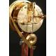 Bronze pendulum clock with garnish. End of XIX Century