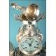 Antique solid silver scribe clock. 1840-1879. Hugo