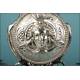 Antique solid silver scribe clock. 1840-1879. Hugo