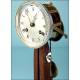 Antique solid silver scribe clock. 1840-1879. Hugo