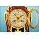 Antiguo reloj alemán en marquetería boulle. Conrad Felsing, Berlin. 1870