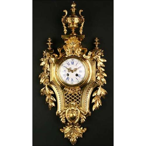 Reloj de pared en bronce. Sonería. 1880