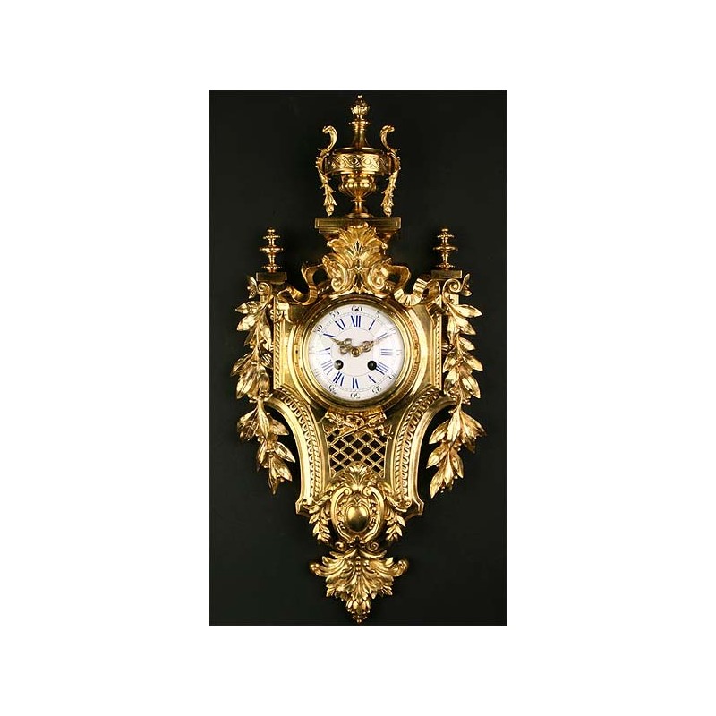 Reloj de pared en bronce. Sonería. 1880