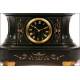 Antique French pendulum clock with chime. Bronze and marble. 1890