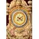 Important German Porcelain Clock with 8 days Gustav Becker.1900