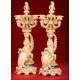 Important German Porcelain Clock with 8 days Gustav Becker.1900