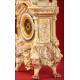 Important German Porcelain Clock with 8 days Gustav Becker.1900