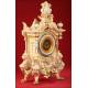 Important German Porcelain Clock with 8 days Gustav Becker.1900